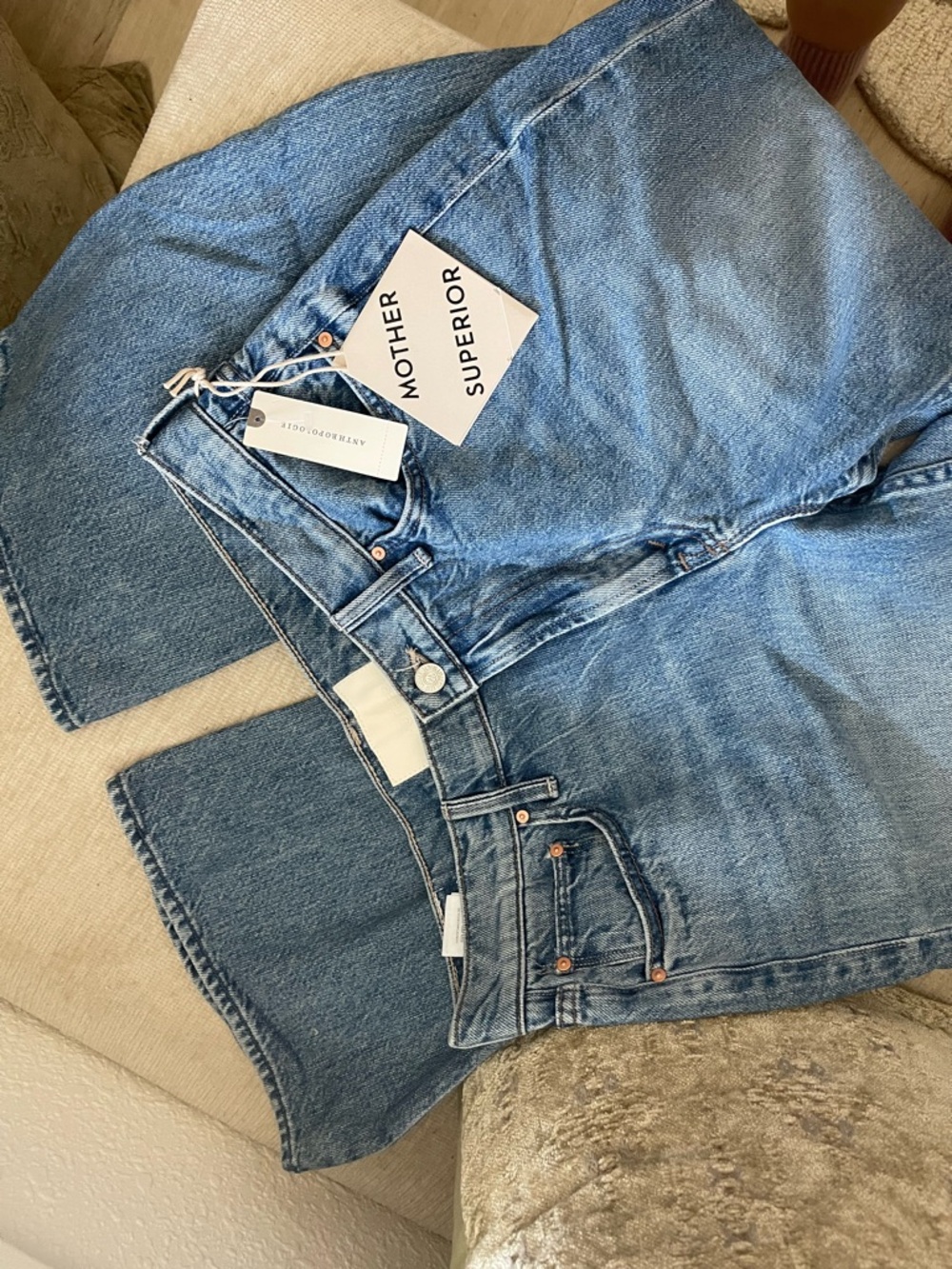 MOTHER Light Blue Denim Jeans - Picture 3 of 5